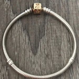 Brand New Pandora 14K Gold Clasp Bracelet 6.7”